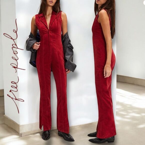 Free People CRVY Ring the Alarm Corduroy Jumpsuit in the Size XL-Short - Picture 2 of 6